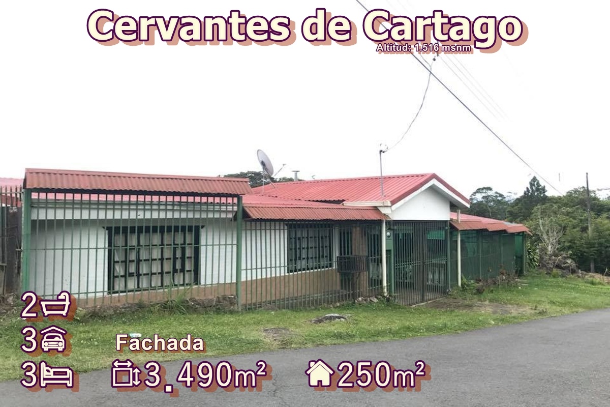 1. Fachada. Casa en Cervantes de Cartago.-444570c6