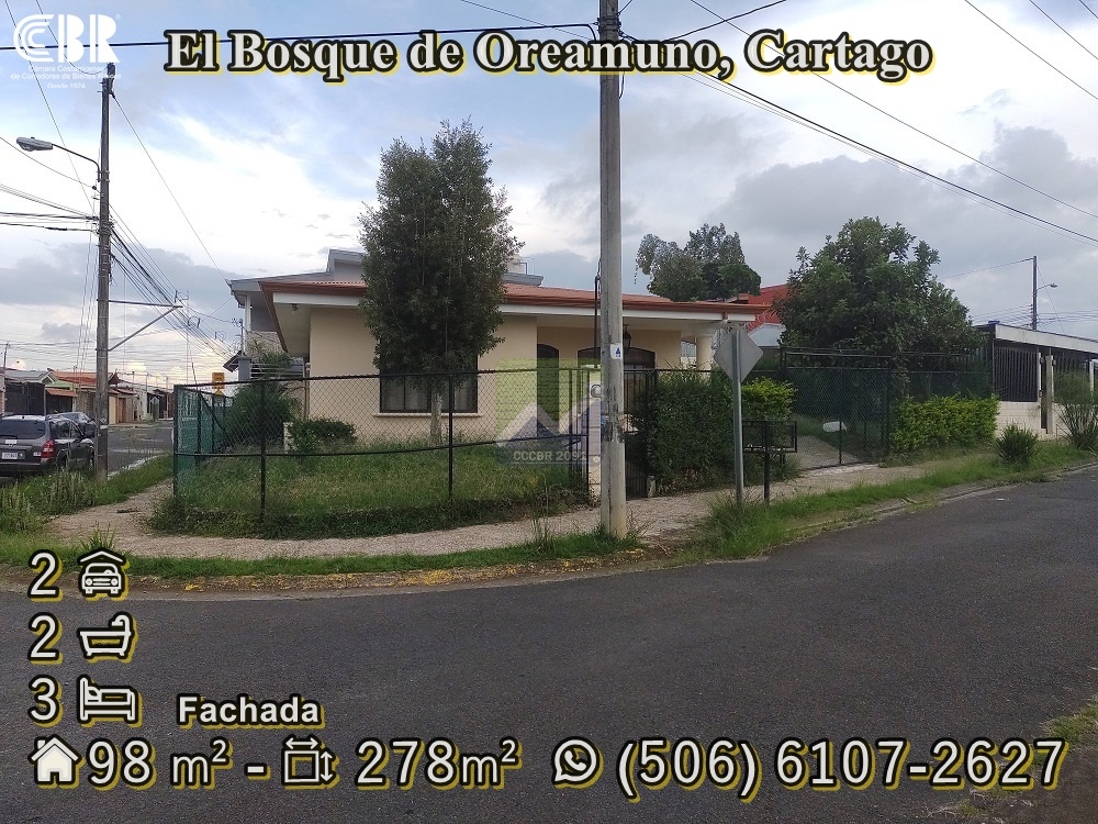 1. Fachada. Casa en El Bosque de Oreamuno. RONO-de6de6e3