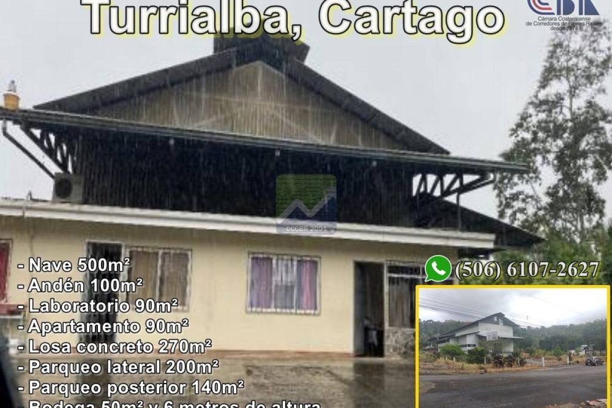 4. Fachada posterior y apartamento. Bodega en Turrialba-8c8ffbc2