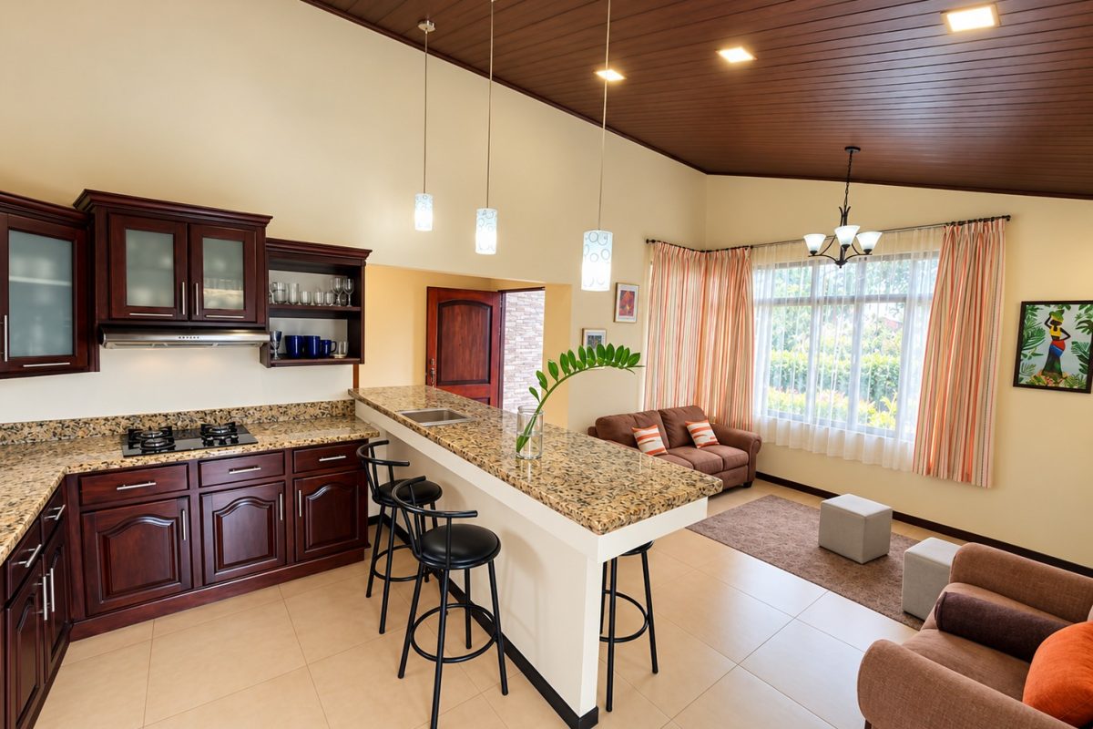 Bright-refined-kitchen-living-room