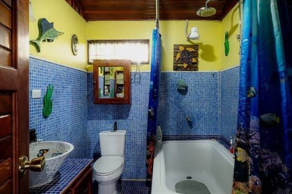 Blue bathroom